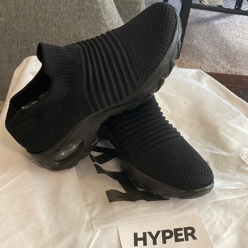 Hyperboost Memory Foam Flex Black Shoes Size 7 - image 2